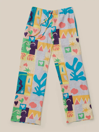 Faherty x Quiksilver Laidback Linen Pant - Sunshine Coast Tile