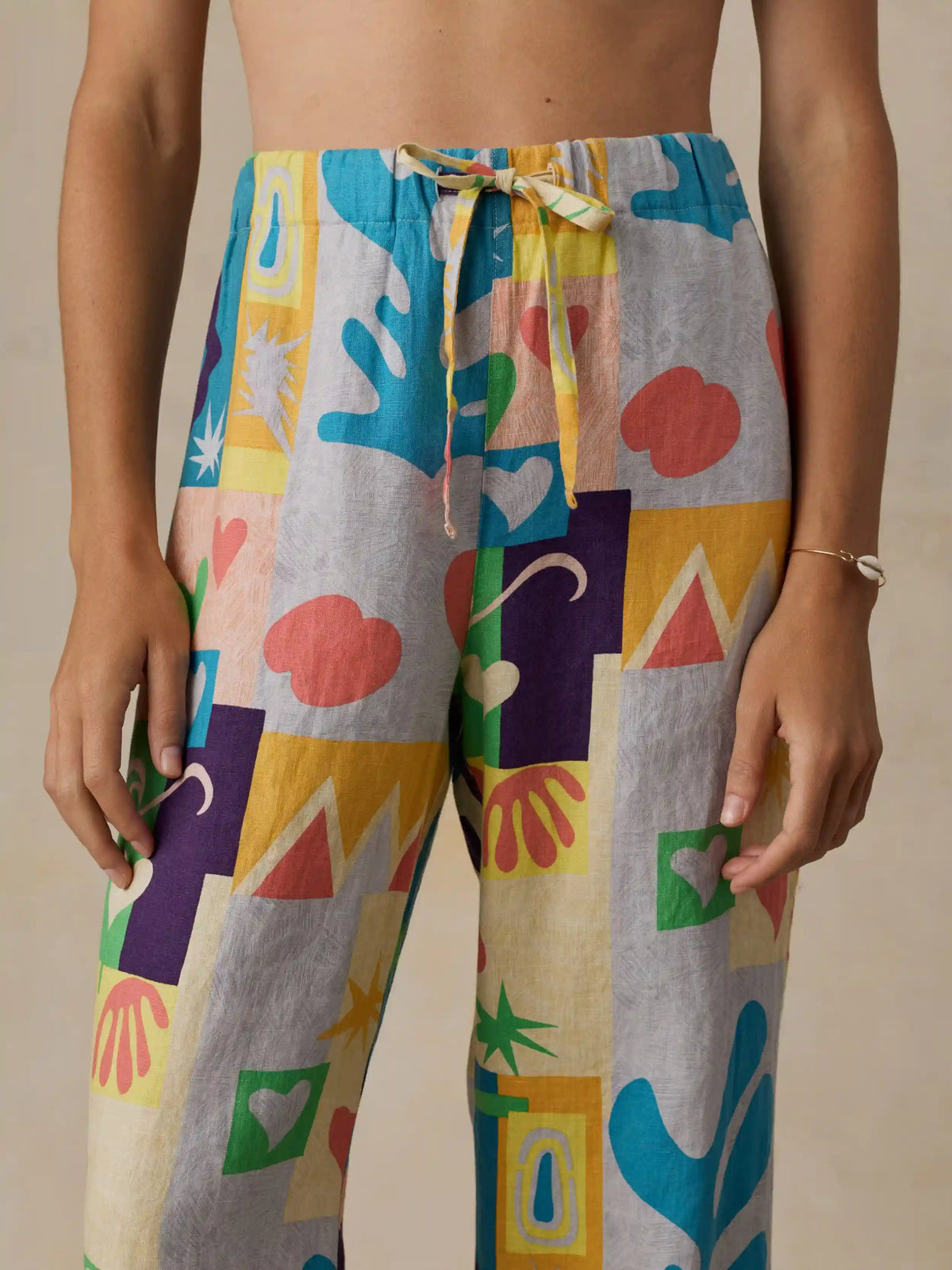Faherty x Quiksilver Laidback Linen Pant - Sunshine Coast Tile