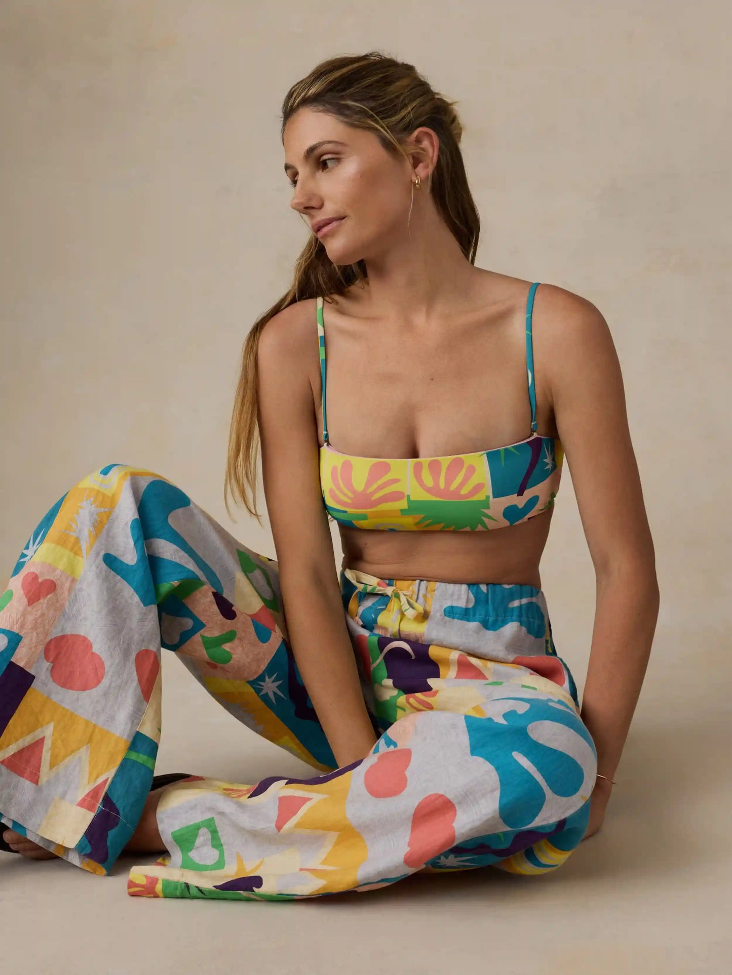 Faherty x Quiksilver Laidback Linen Pant - Sunshine Coast Tile