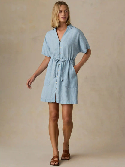 Tried & True Oakley Dress - Bluewater Stripe