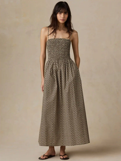 Coastal Poplin Lucia Dress - Bloom Trail Floral