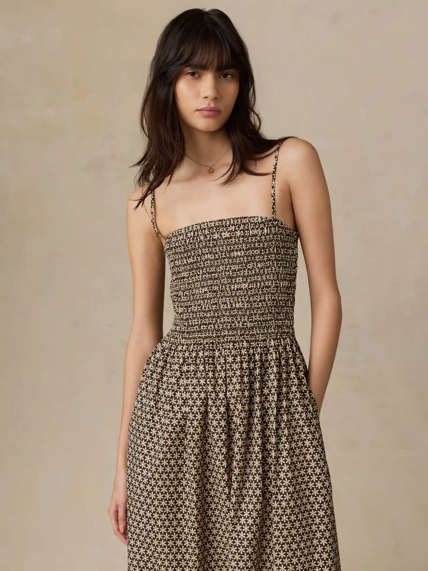 Coastal Poplin Lucia Dress - Bloom Trail Floral