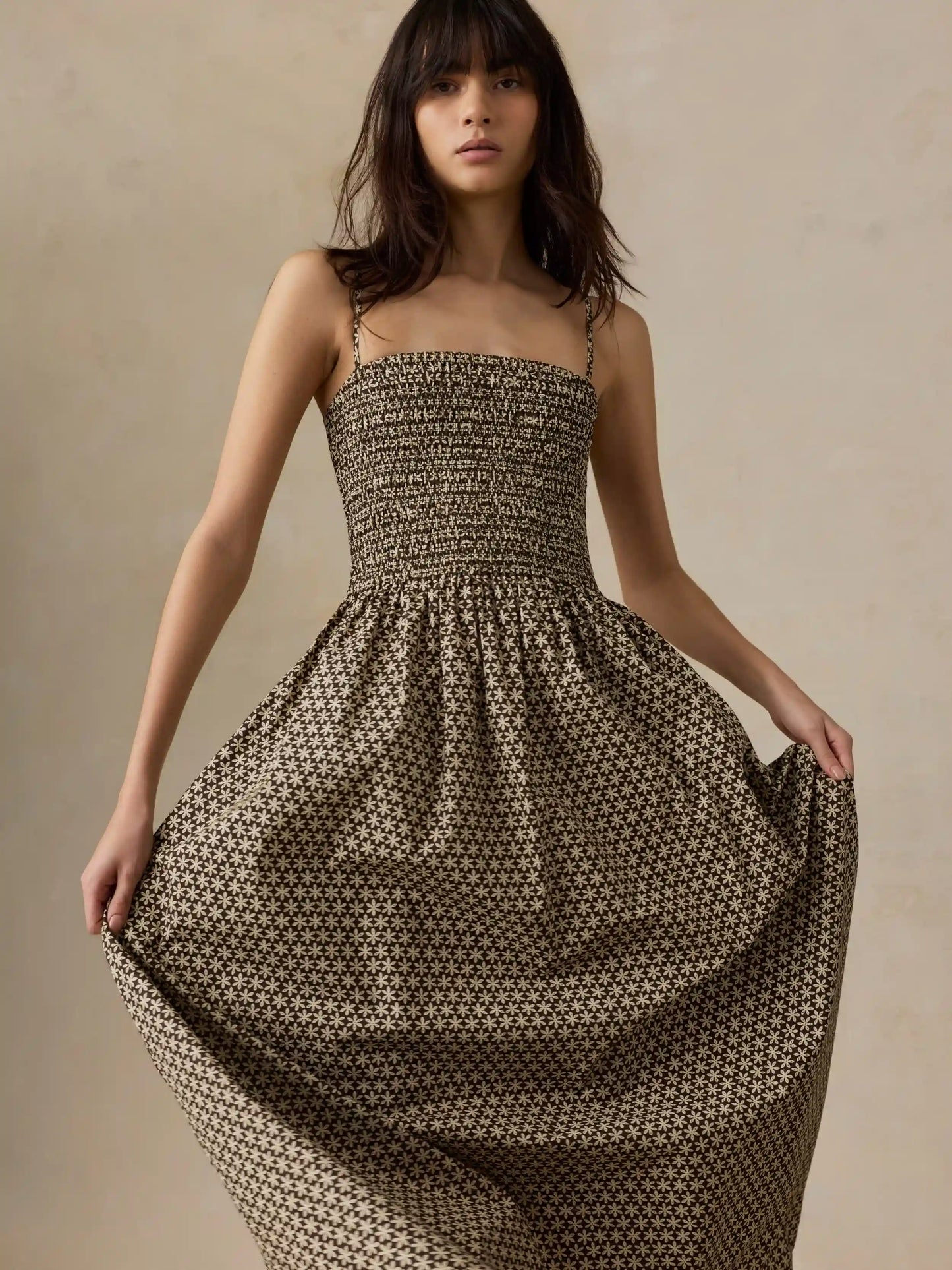 Coastal Poplin Lucia Dress - Bloom Trail Floral