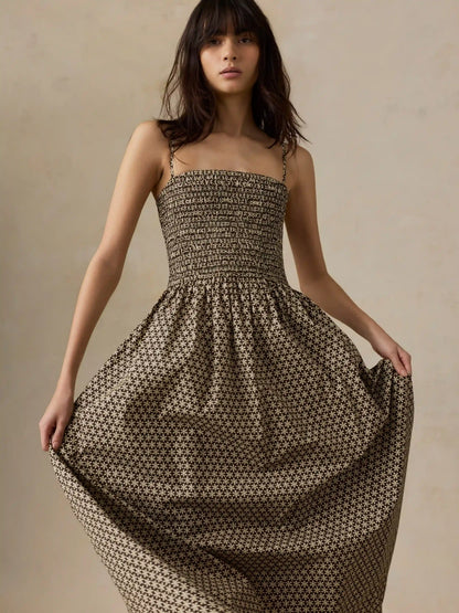 Coastal Poplin Lucia Dress - Bloom Trail Floral
