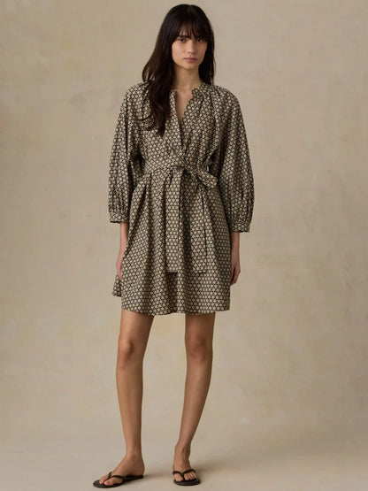 Coastal Poplin Kaia Mini Dress - Bloom Trail Floral