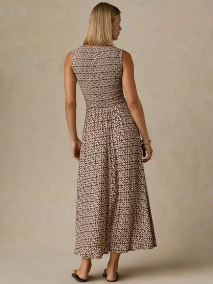 Sophia Smocked Dress - Chocolate Petal