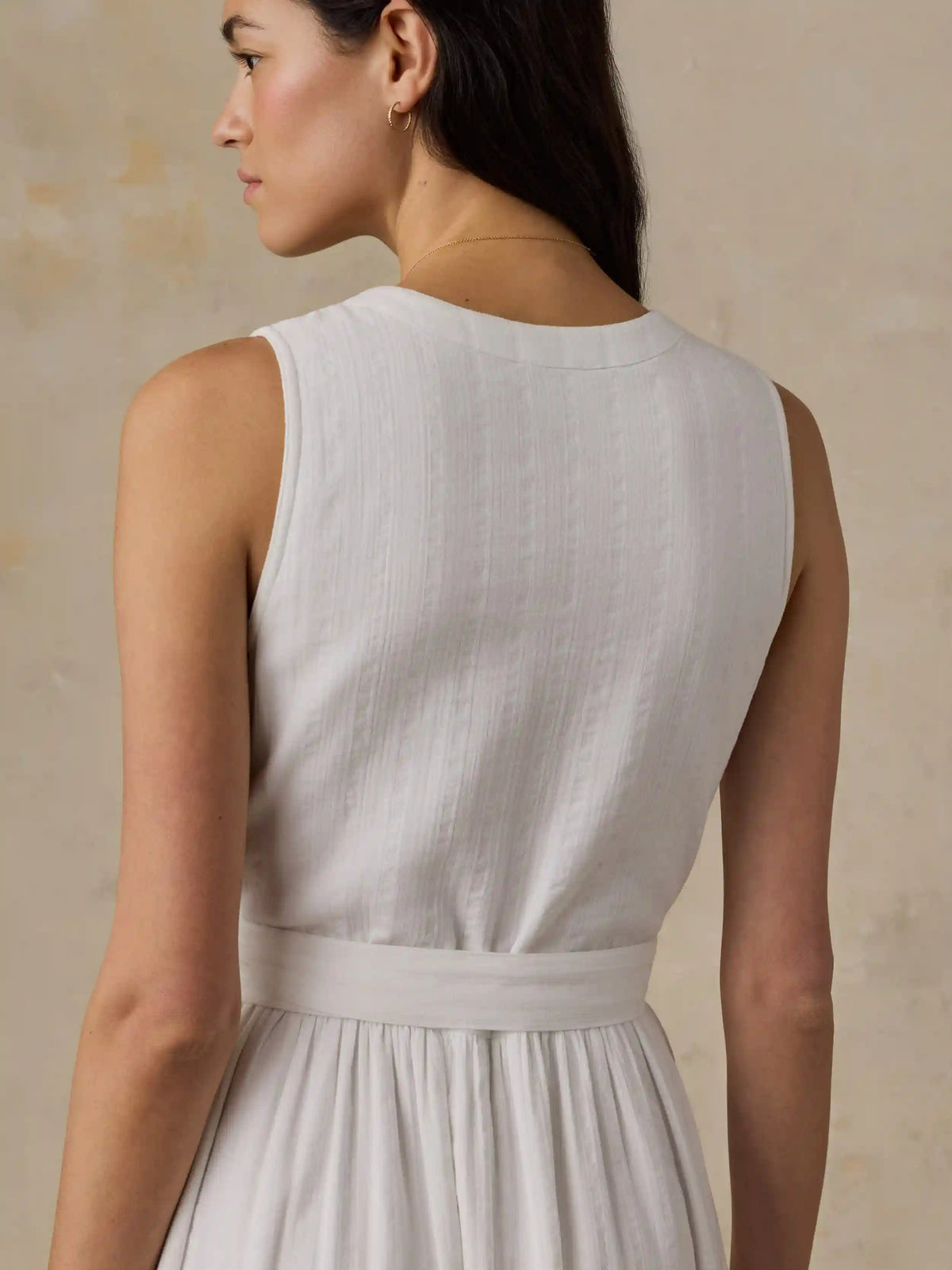 Dune Cotton Gauze Wrap Dress - White