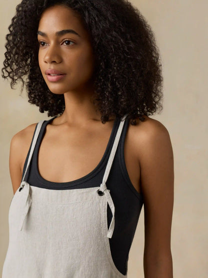 Sun Strider Linen Romper - Flax