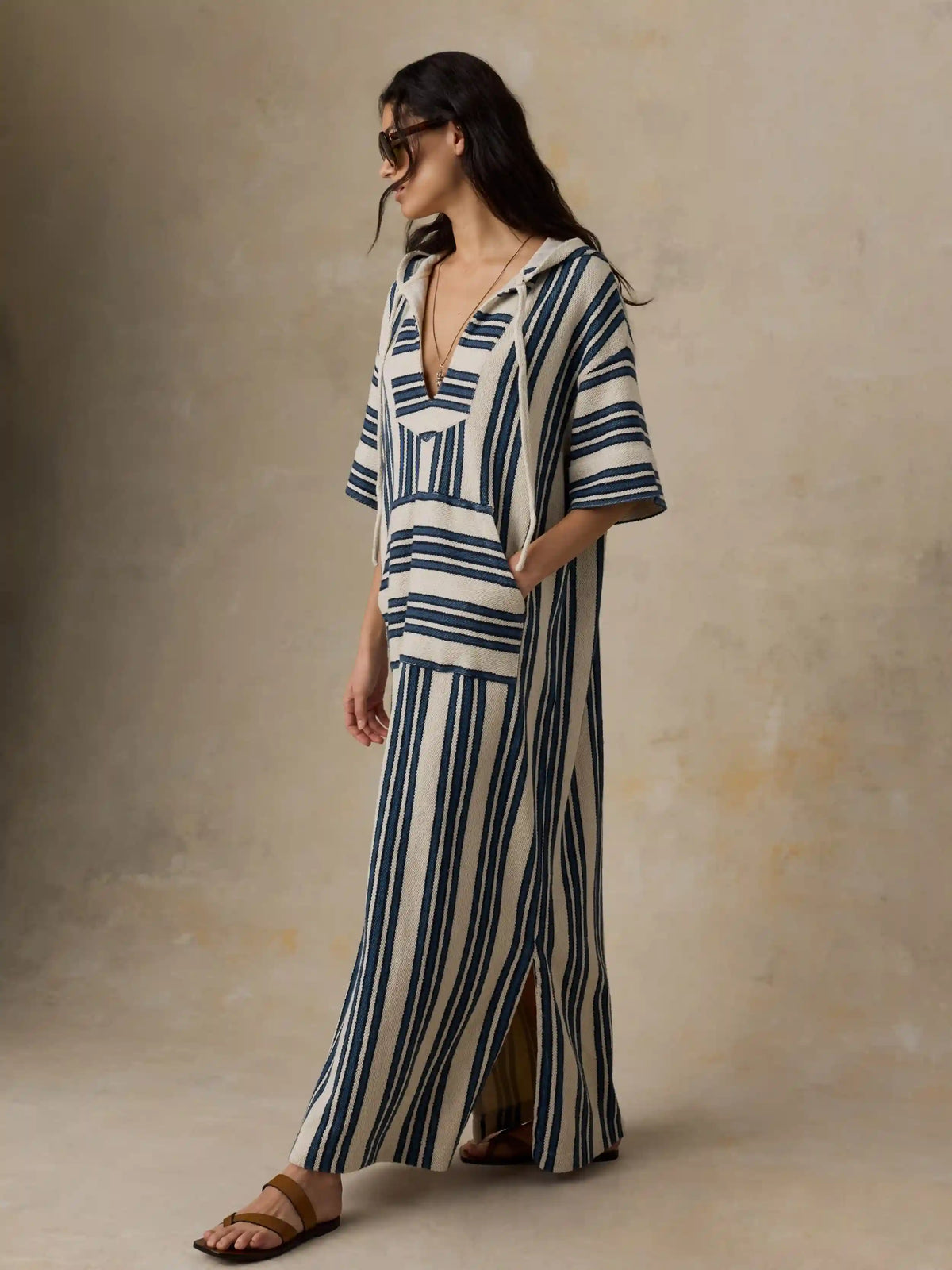 Baja Maxi Dress - Kingfisher Stripe