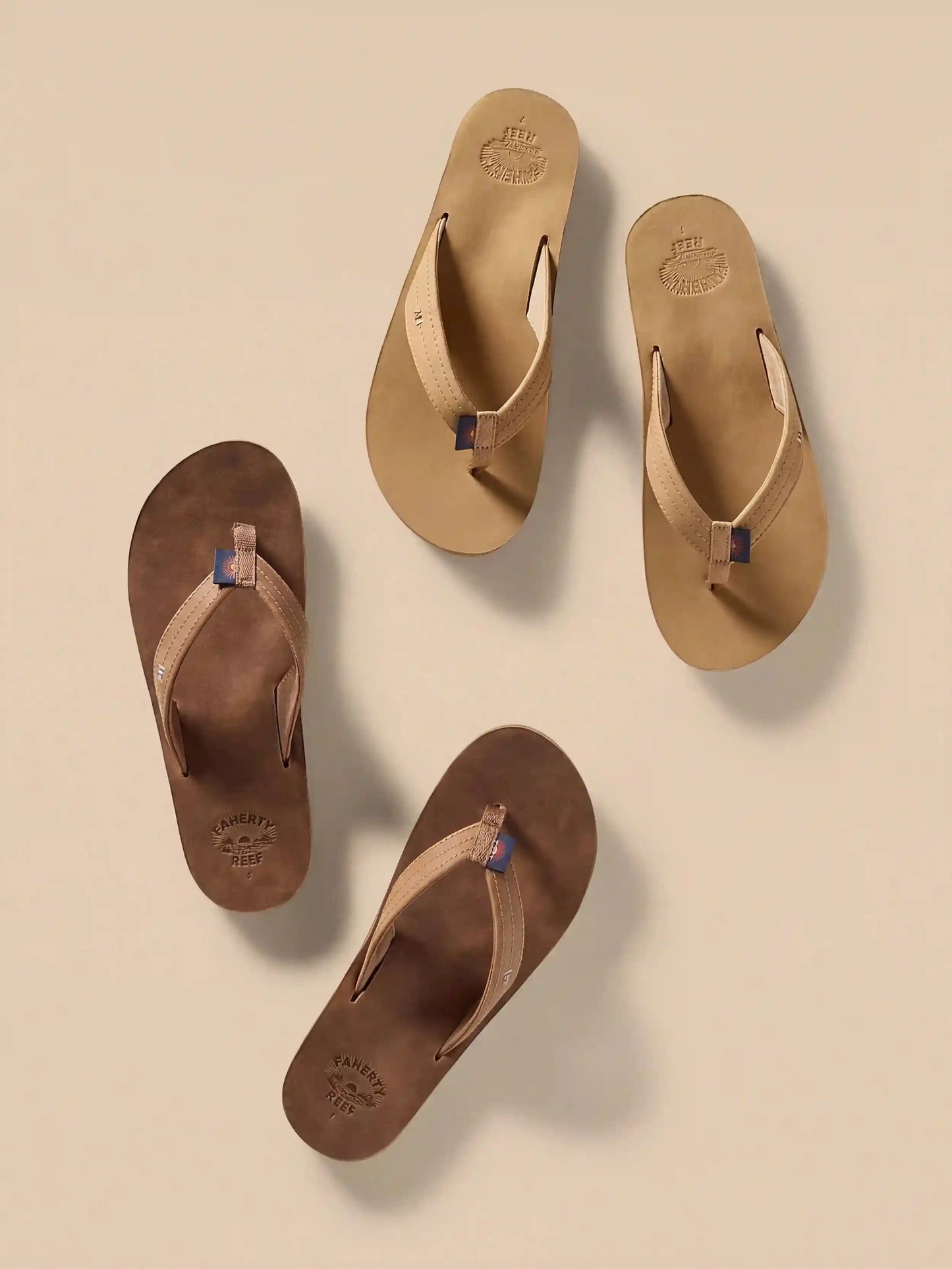 Faherty X REEF Drift Away Flip Flop - Dark Brown