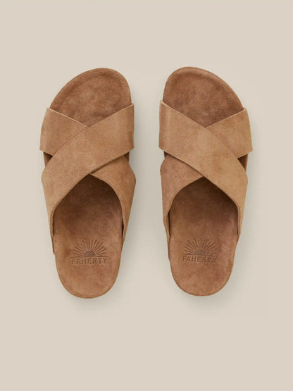 Women's Low Tide Suede Slide - Tan