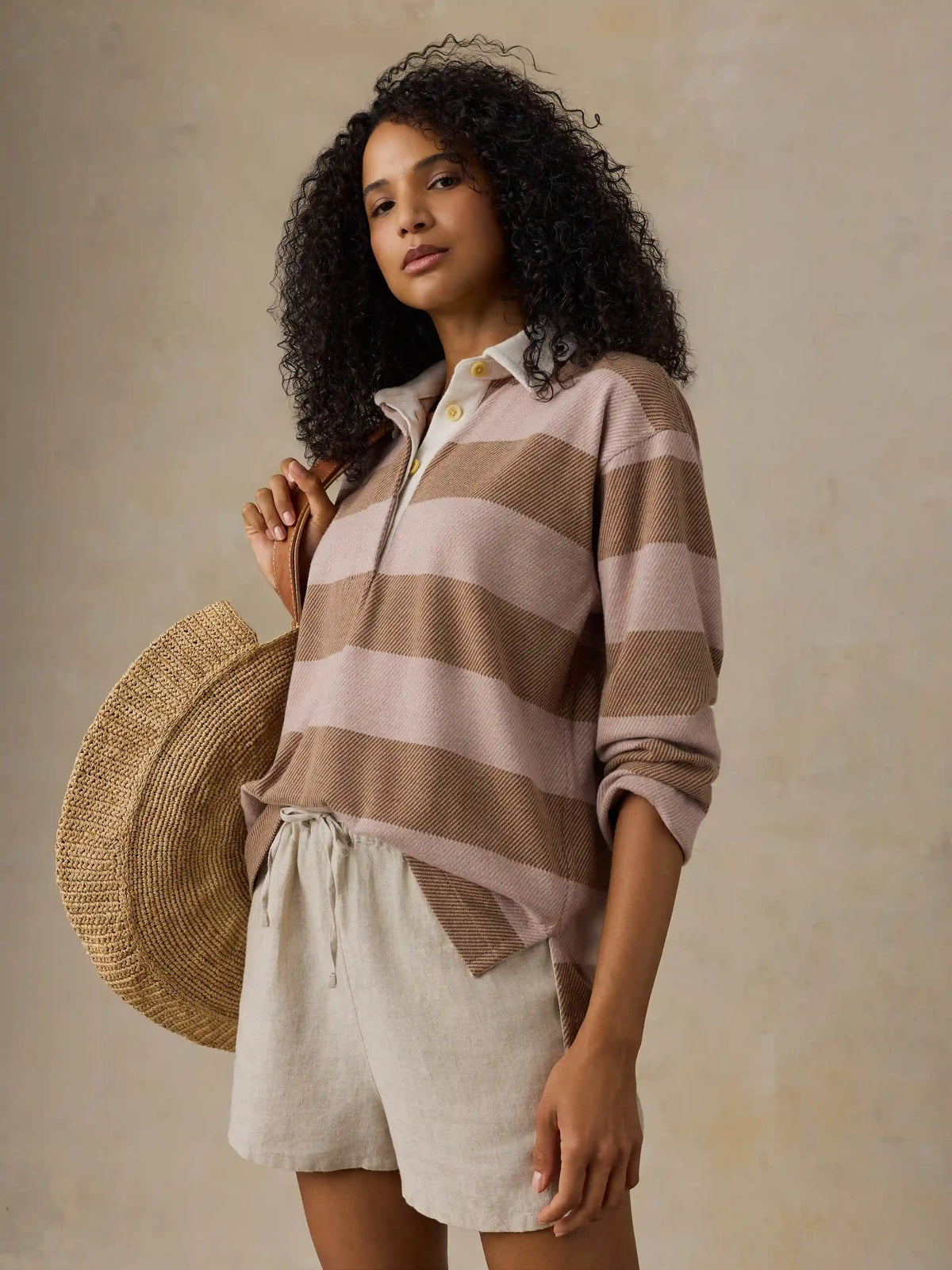 Legend™ Sweater Rugby Popover - Solar Sands Stripe