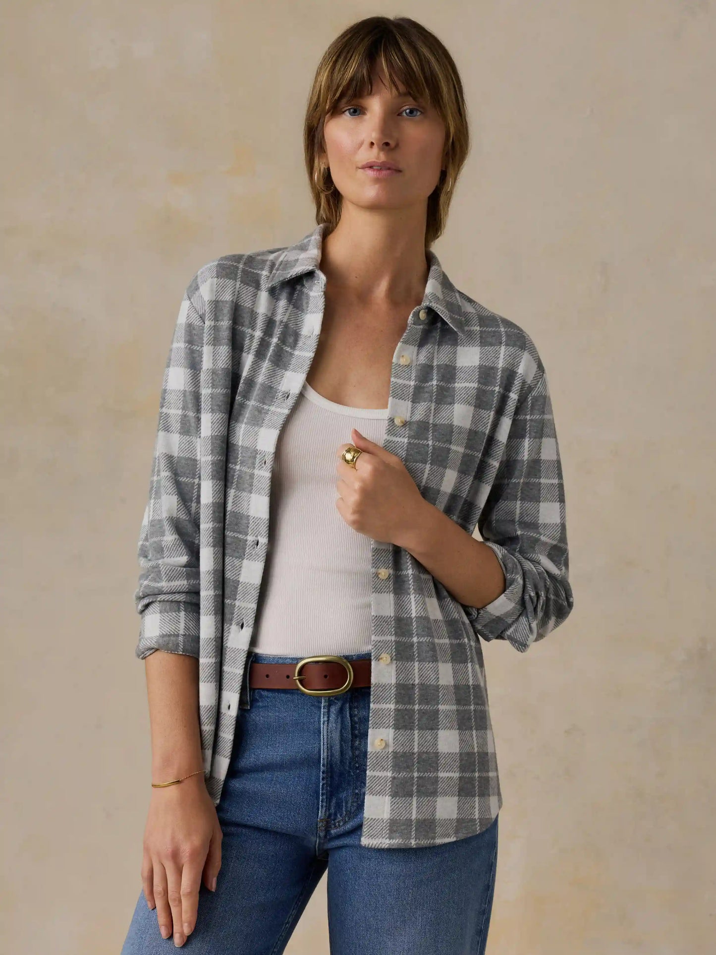 Legend™ Sweater Classic Shirt - Stone Hollow Plaid