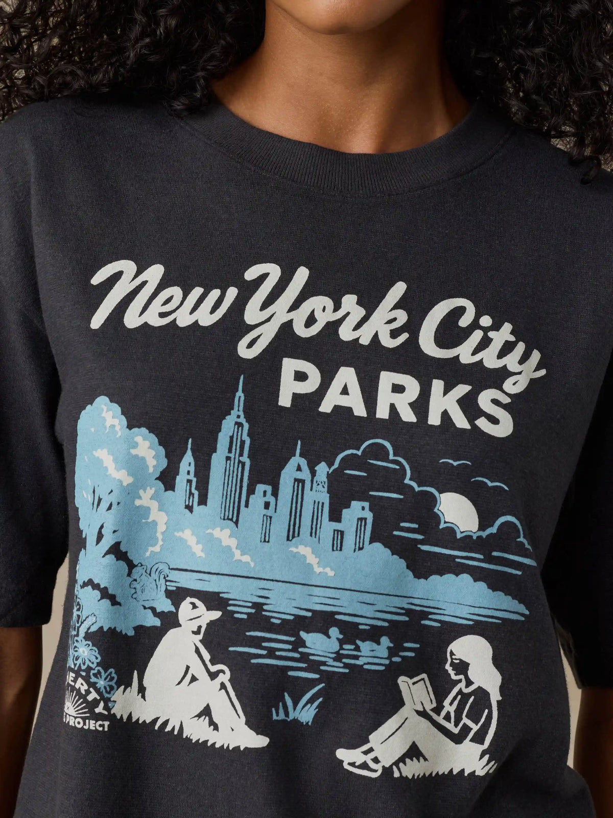 Faherty x Parks Project NYC Parks Hemp Blend Vintage Tee - Washed Black
