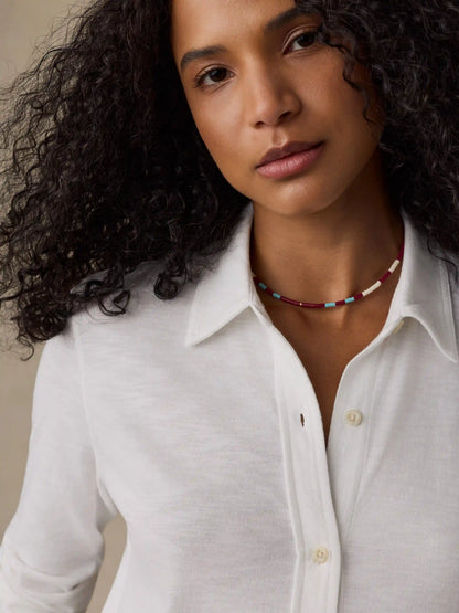 Sunwashed Knit Shirt - White