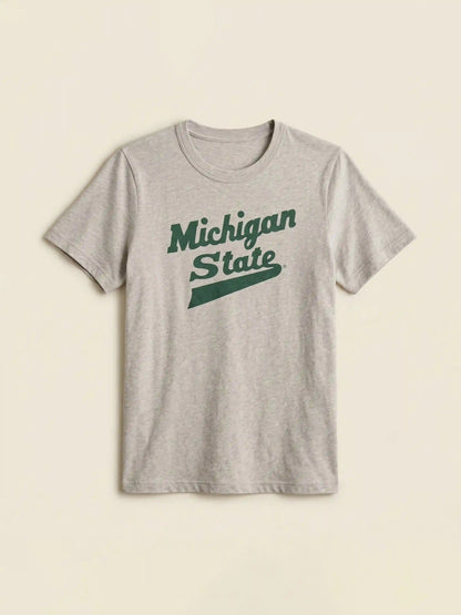 Michigan State Sunwashed Essential Tee - Dune Grey Heather