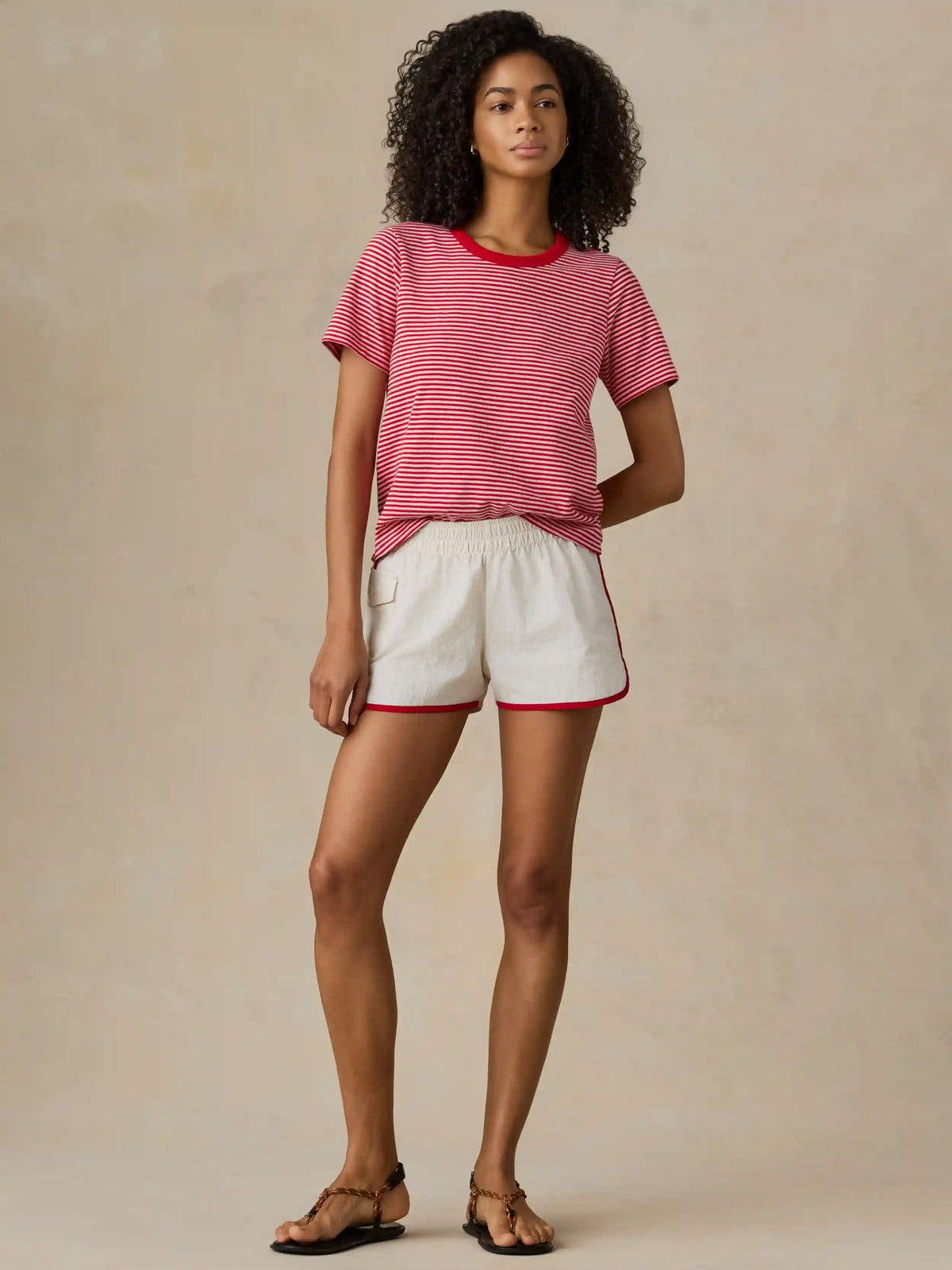 Sunwashed Regenerative Tee - Fuchsia Stripe