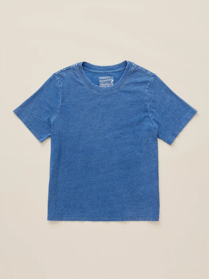 Sunwashed Regenerative Tee - Medium Indigo Wash