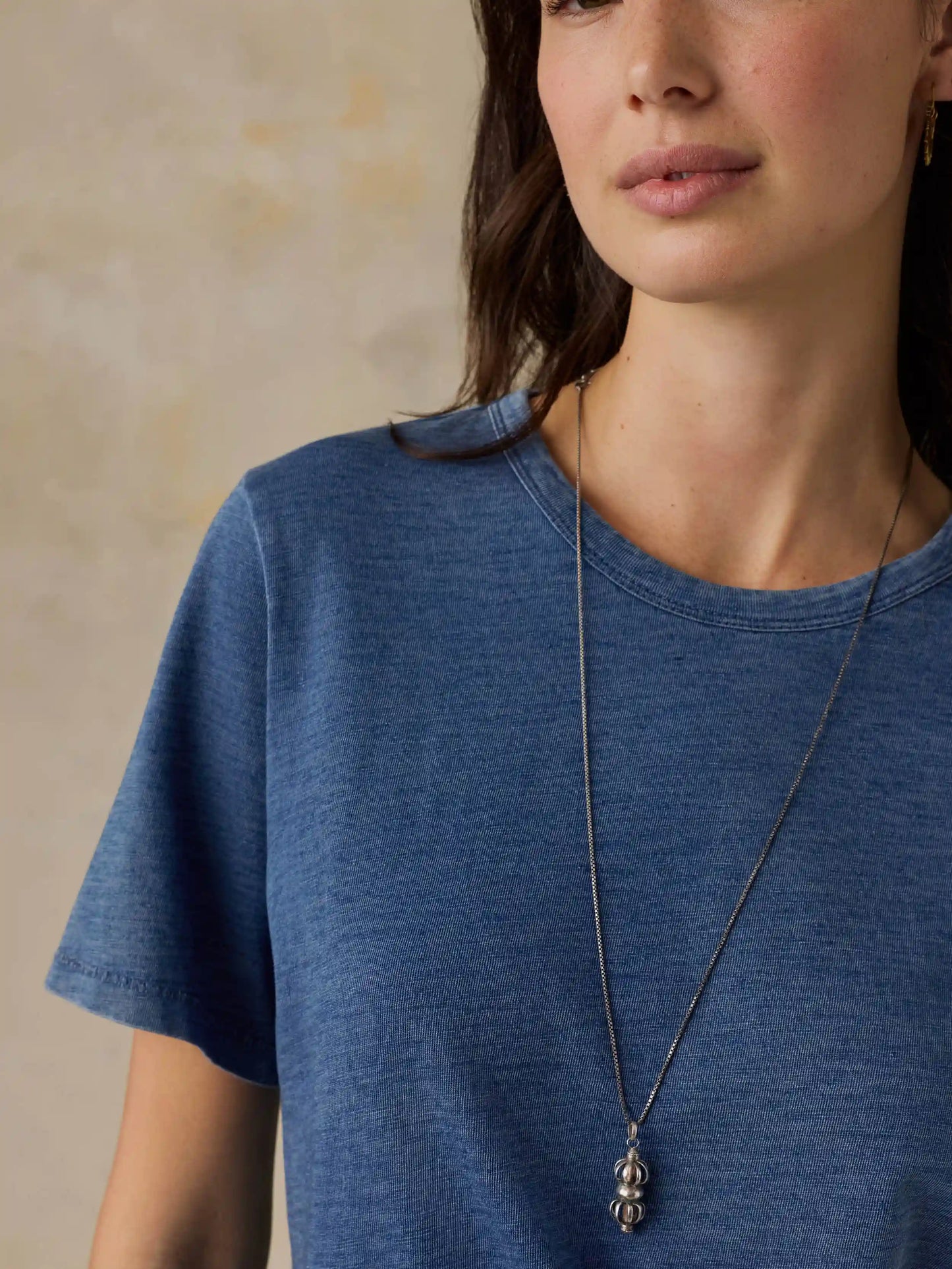 Sunwashed Regenerative Tee - Medium Indigo Wash