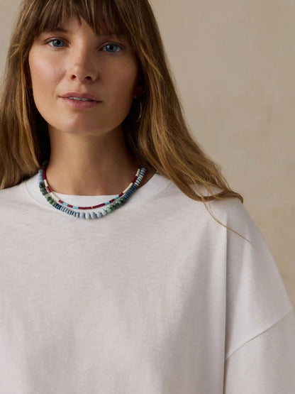 Sunwashed Boyfriend Tee - White