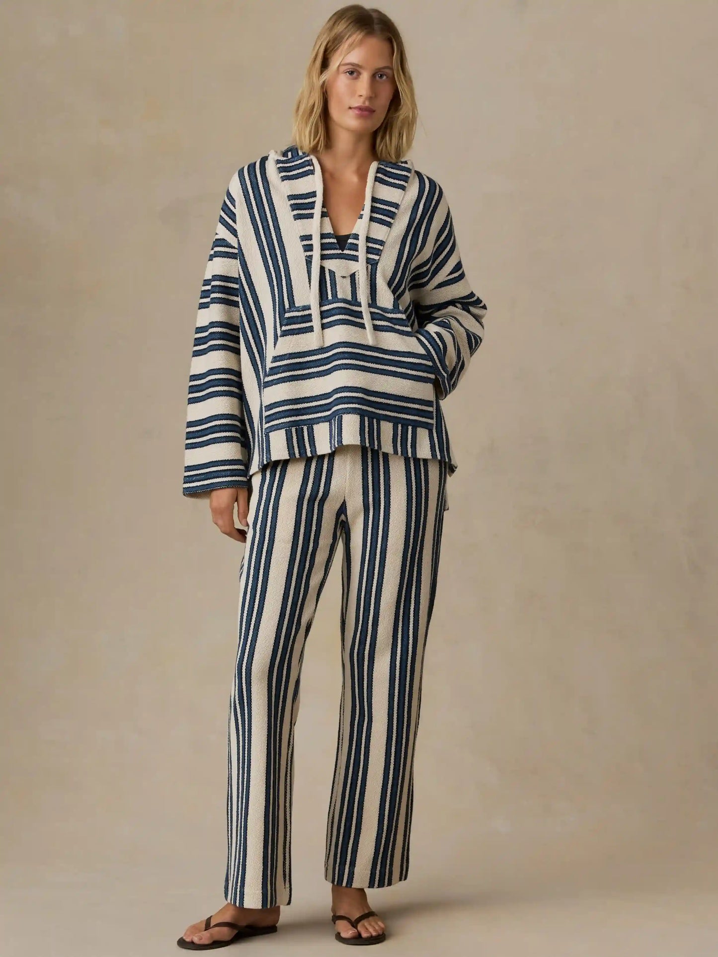 Baja Hoodie - Kingfisher Stripe