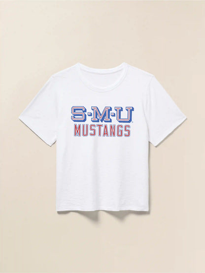 Southern Methodist University Sunwashed Regenerative Tee - White