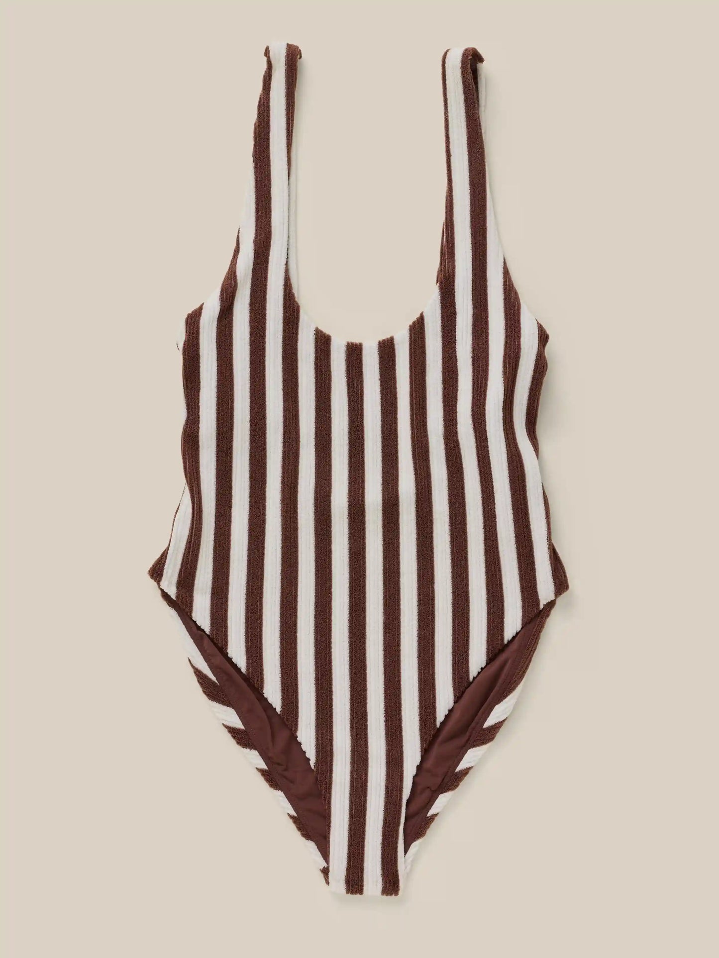 Wavebreak One Piece - Mini Cocoa Stripe