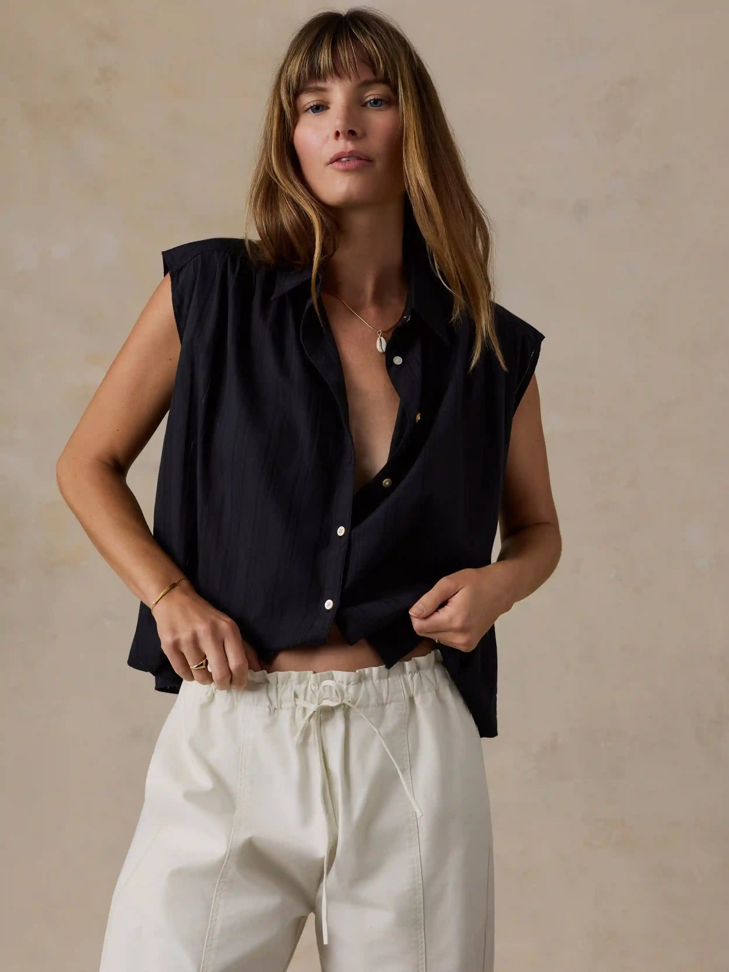 Heirloom Dobby Lucia Top - Black