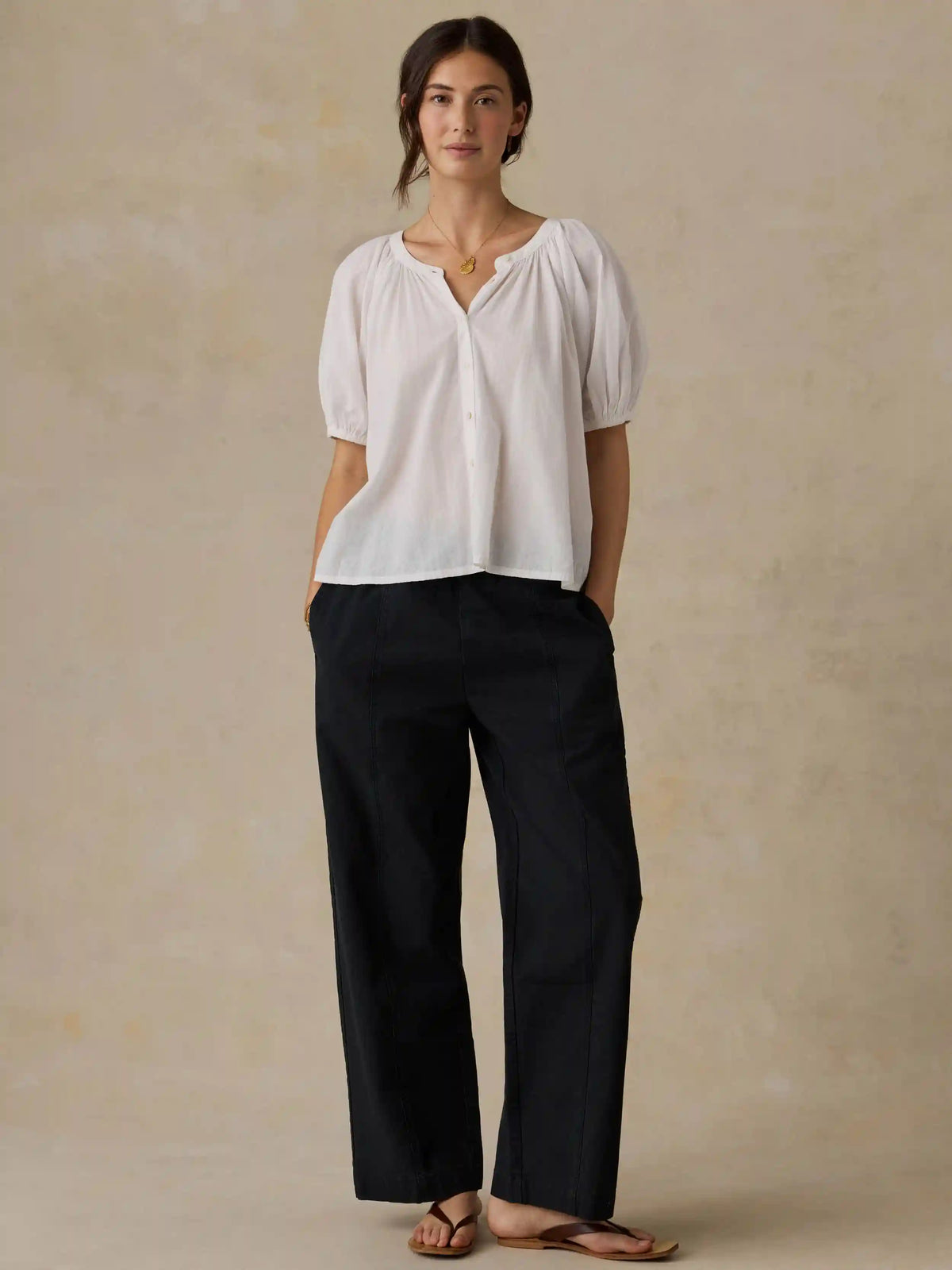 Voile Lettie Top - White