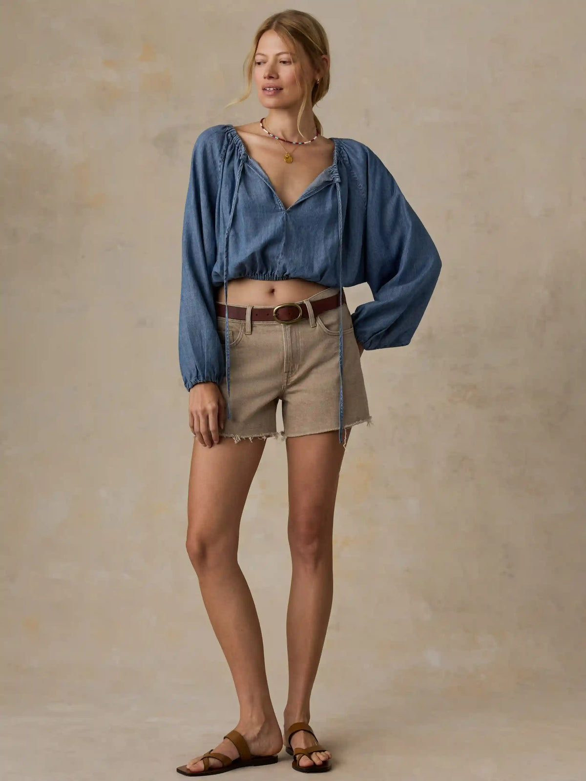 Tried & True Chambray Nera Top - River Mist Wash