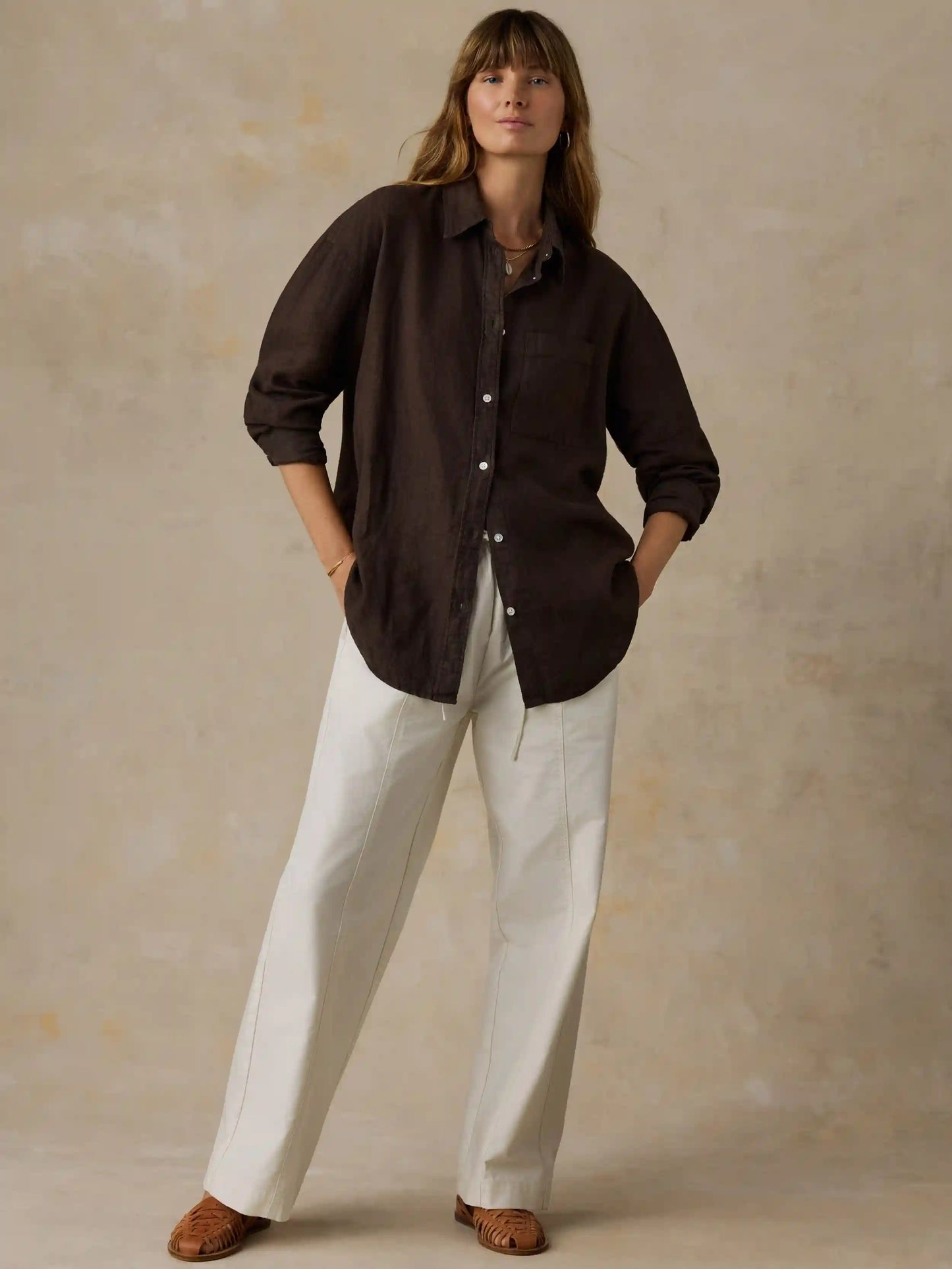 Laguna Linen Relaxed Shirt - Demitasse