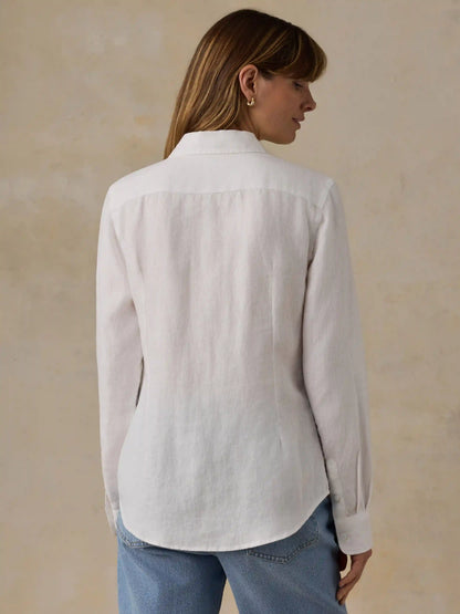 Laguna Linen Classic Shirt - White