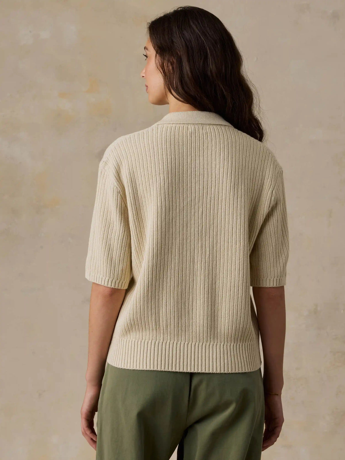 Miramar Linen Short-Sleeve Polo - Summer Sand