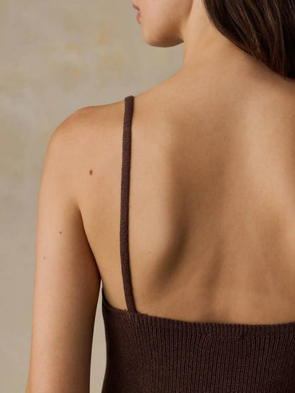 Miramar Linen Sweater Cami - French Roast