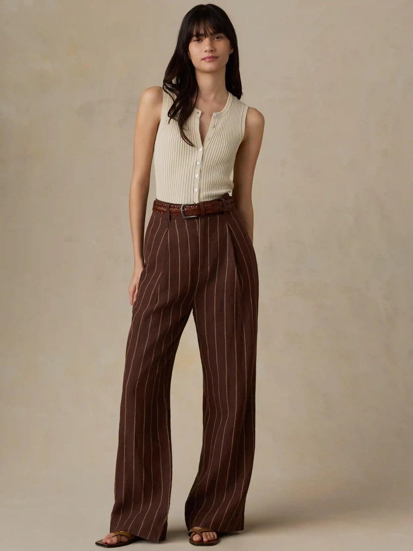 Miramar Linen Cami Cardigan - Summer Sand