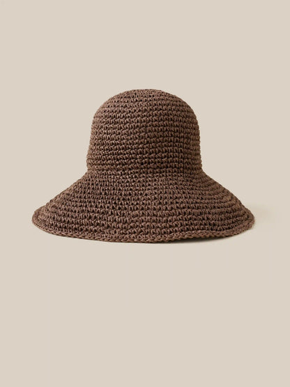 Women's Straw Sun Hat - Chocolate